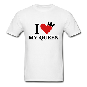 I Love My King/My Queen Adult Tagless T-Shirts