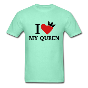 I Love My King/My Queen Adult Tagless T-Shirts