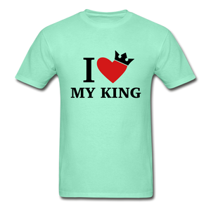 I Love My King/My Queen Adult Tagless T-Shirts