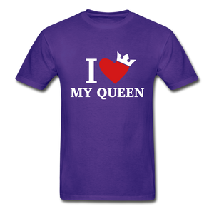 I Love My King/My Queen Adult Tagless T-Shirts