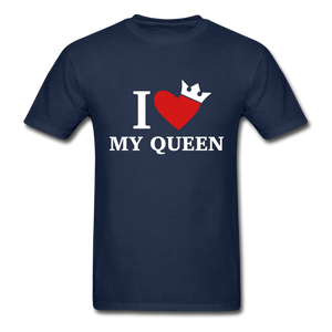 I Love My King/My Queen Adult Tagless T-Shirts