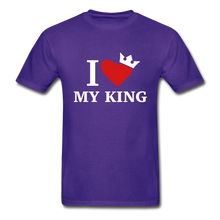 Load image into Gallery viewer, I Love My King Adult Tagless T-Shirt - purple
