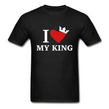 Load image into Gallery viewer, I Love My King Adult Tagless T-Shirt - black
