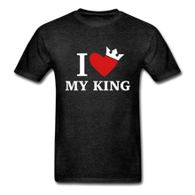 Load image into Gallery viewer, I Love My King Adult Tagless T-Shirt - charcoal gray
