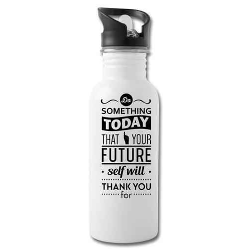 Future Self Water Bottle - white