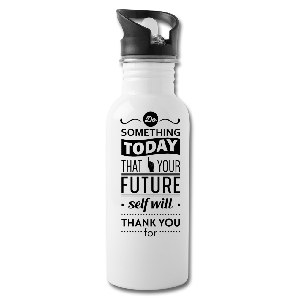 Future Self Water Bottle - white