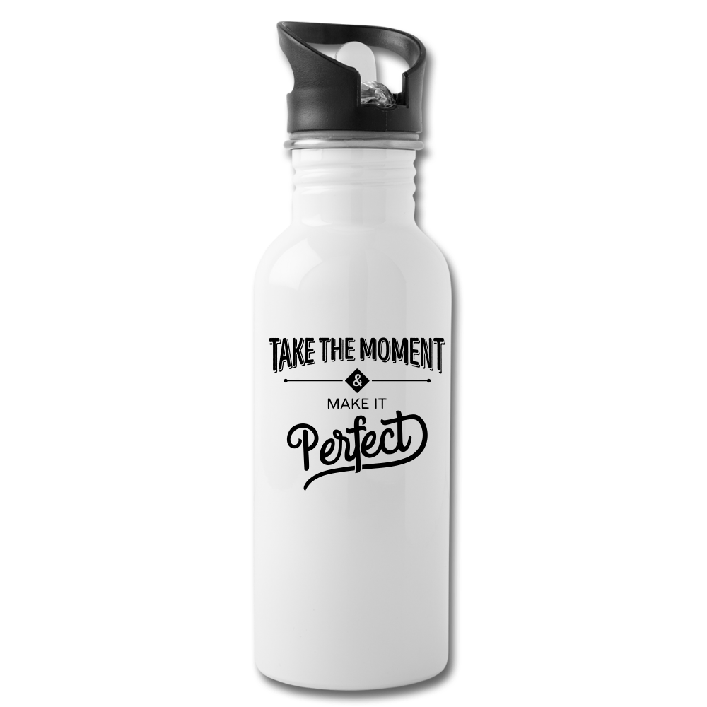 Take the Moment Water Bottle - white