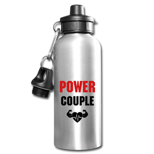 Power Couple Water Bottle - silver