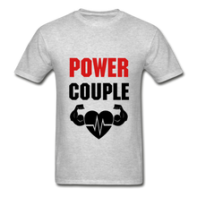 Load image into Gallery viewer, Power Couple Adult Tagless T-Shirt - heather gray
