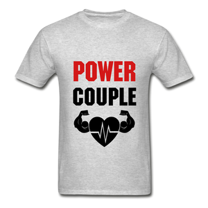 Power Couple Adult Tagless T-Shirt - heather gray