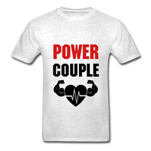 Load image into Gallery viewer, Power Couple Adult Tagless T-Shirt - light heather gray
