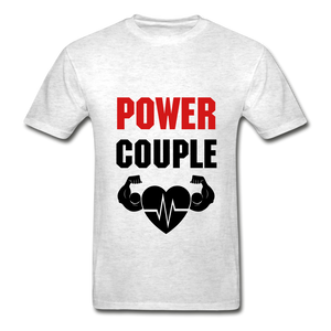 Power Couple Adult Tagless T-Shirt - light heather gray