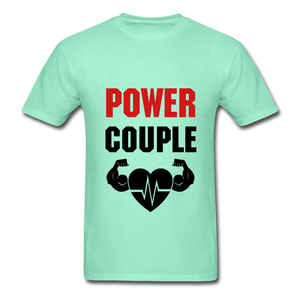 Power Couple Adult Tagless T-Shirt - deep mint