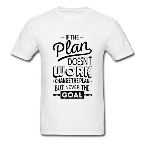 Goal Adult Tagless T-Shirt - white