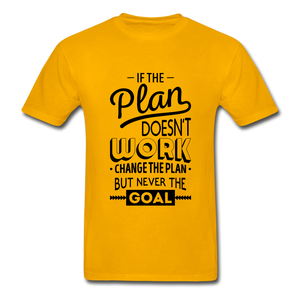 Goal Adult Tagless T-Shirt - gold