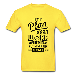 Goal Adult Tagless T-Shirt - yellow