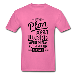 Goal Adult Tagless T-Shirt - hot pink