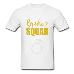 Bride's Squad Adult Tagless T-Shirt - white