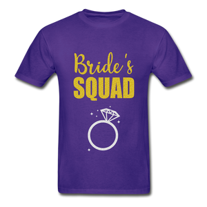 Bride's Squad Adult Tagless T-Shirt - purple