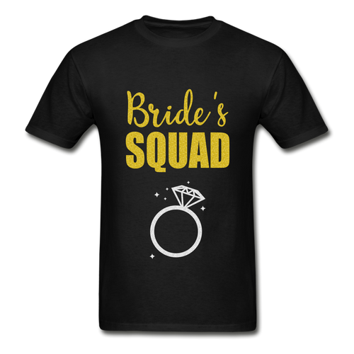 Bride's Squad Adult Tagless T-Shirt - black