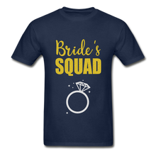 Load image into Gallery viewer, Bride&#39;s Squad Adult Tagless T-Shirt - navy
