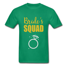 Load image into Gallery viewer, Bride&#39;s Squad Adult Tagless T-Shirt - kelly green
