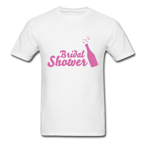 Bridal Shower Adult Tagless T-Shirt - white