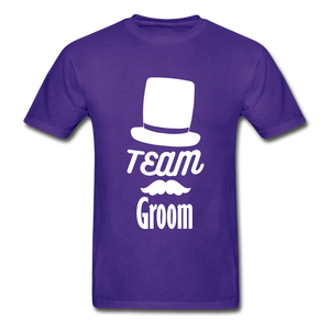 Team Groom Adult Tagless T-Shirt - purple