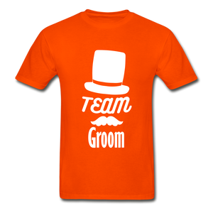 Team Groom Adult Tagless T-Shirt - orange