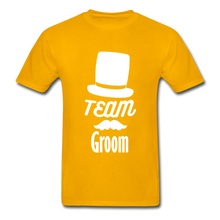 Load image into Gallery viewer, Team Groom Adult Tagless T-Shirt - gold
