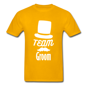 Team Groom Adult Tagless T-Shirt - gold