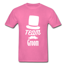 Load image into Gallery viewer, Team Groom Adult Tagless T-Shirt - hot pink
