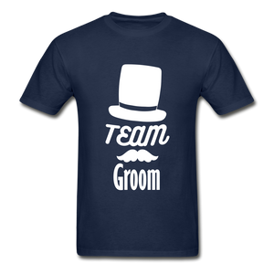 Team Groom Adult Tagless T-Shirt - navy