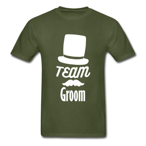 Team Groom Adult Tagless T-Shirt - military green