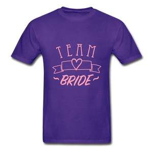 Team Bride Adult Tagless T-Shirt - purple