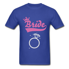 Load image into Gallery viewer, Bride Adult Tagless T-Shirt - royal blue
