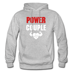 Power Couple Hoodies - heather gray