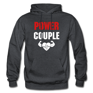 Power Couple Hoodies - charcoal gray