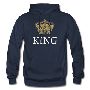 King and Queen Hoodies - navy