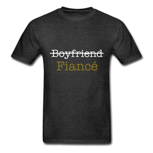 BF Fiancé/Fiancée Adult Tagless T-Shirts - charcoal gray