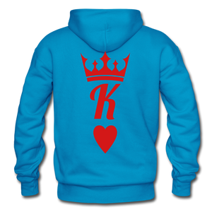 K of Hearts Hoodie - turquoise