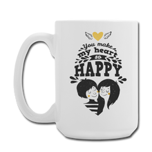 Carica l&#39;immagine nel visualizzatore di Gallery, You Make My Heart So Happy Mug 15 oz - white
