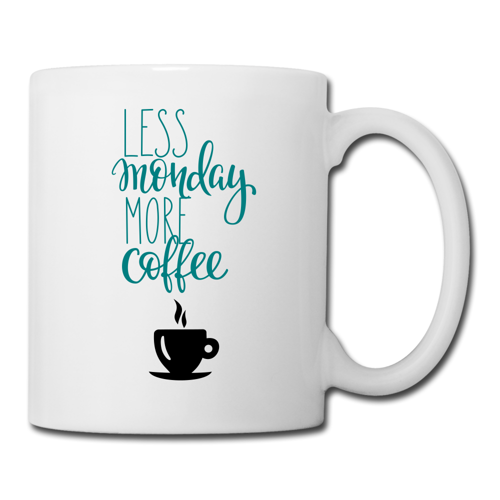 RIGHT - Less Monday More Coffee Mug - white