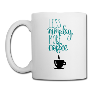 RIGHT - Less Monday More Coffee Mug - white