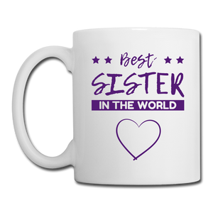 RIGHT - Purple Best Sister Mug - white