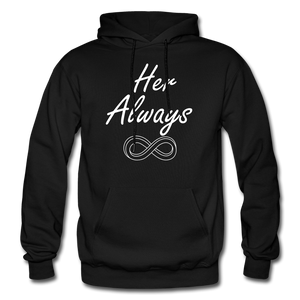 Her Always/His Forever Matching Hoodies FLEX - black