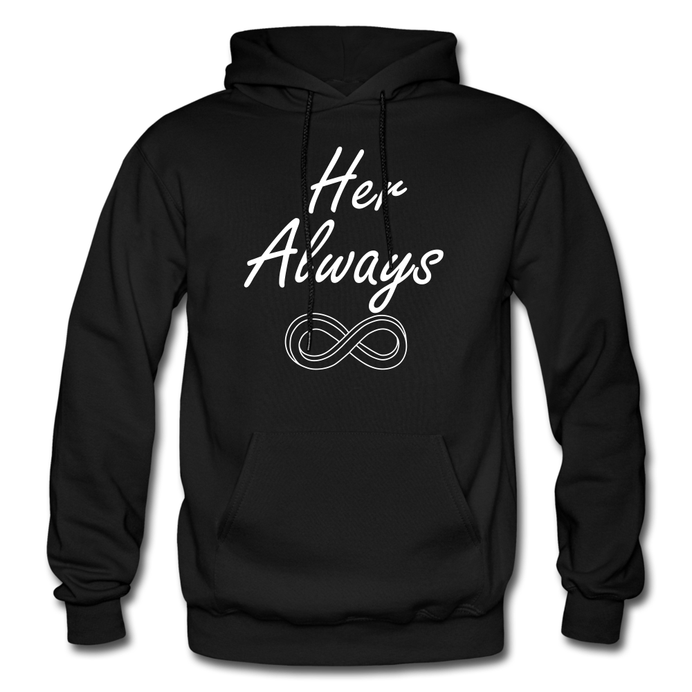 Her Always/His Forever Matching Hoodies FLEX - black