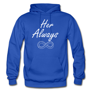 Her Always/His Forever Matching Hoodies FLEX - royal blue