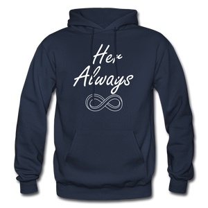 Her Always/His Forever Matching Hoodies FLEX - navy