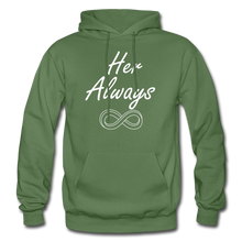 Cargar imagen en el visor de la galería, Her Always/His Forever Matching Hoodies FLEX - military green
